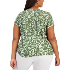 Promo π Style & Co Plus Size Cotton Utility Jacket, Created For Macy's New Pale Sage β