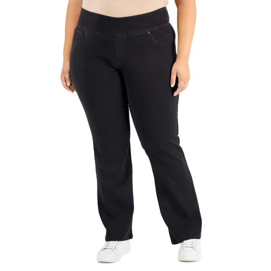 Best Sale β€οΈ Style & Co Plus Size Mid-Rise Pull On Boot-Cut π Jeans, Created For Macy's Haze π 11 Best Sale β€οΈ Style & Co Plus Size Mid-Rise Pull On Boot-Cut π Jeans, Created For Macy's Haze π - Image 9