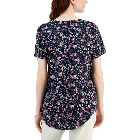 Best reviews of π Style & Co Petite Floral-Print Cotton T-Shirt, Created For Macy's Red Zoe Floral π 6 Best reviews of π Style & Co Petite Floral-Print Cotton T-Shirt, Created For Macy's Red Zoe Floral π - Image 4