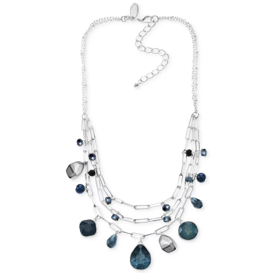 Budget π― Style & Co Color Mixed Stone & Bead Multi-Row Necklace, 17 + 3 Extender, Created For Macy's Silver β¨ 4 Budget π― Style & Co Color Mixed Stone & Bead Multi-Row Necklace, 17 + 3 Extender, Created For Macy's Silver β¨ - Image 2