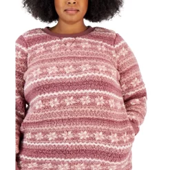 Top 10 🔥 Style & Co Plus Size Fair Isle Sherpa Tunic, Created For Macy's Navy Fairisle 🔥 -Style & Co Sales unnamed file 984